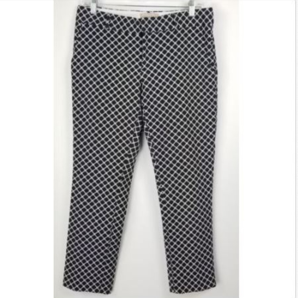 Banana Republic Hampton Fit Cropped Pants 4 Black